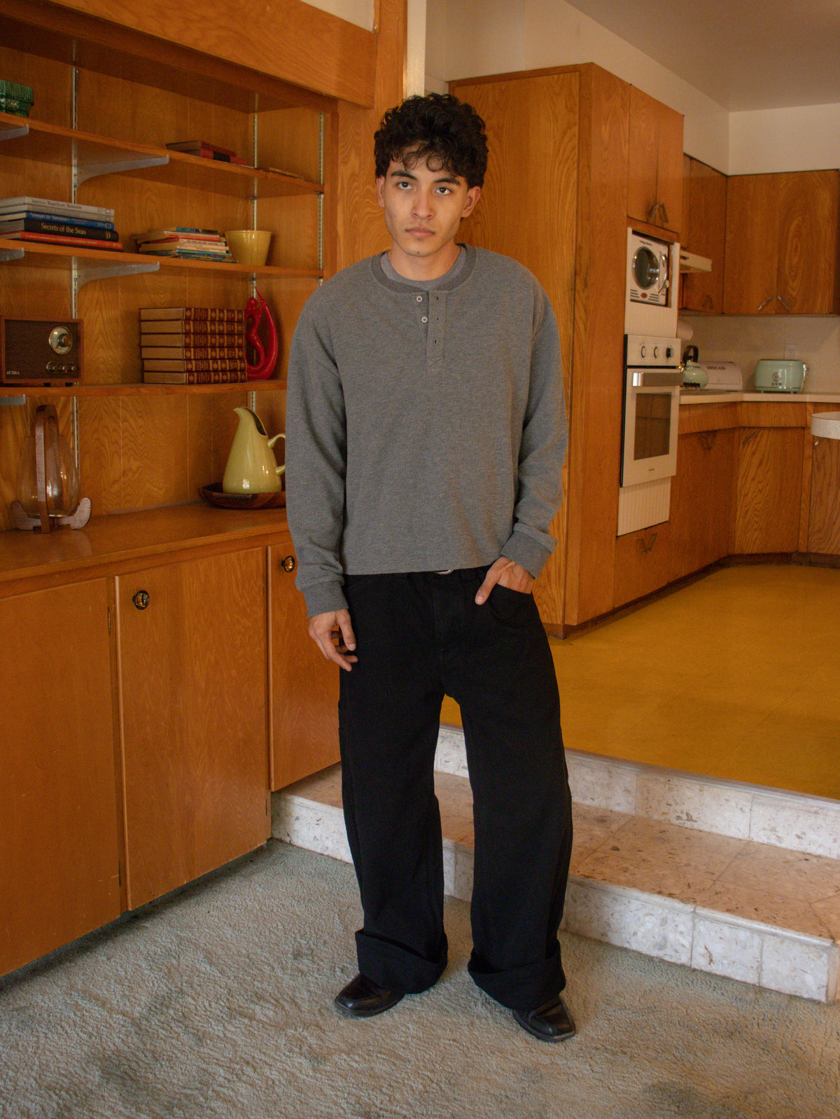 Utility Cut Canvas Pants (Black)